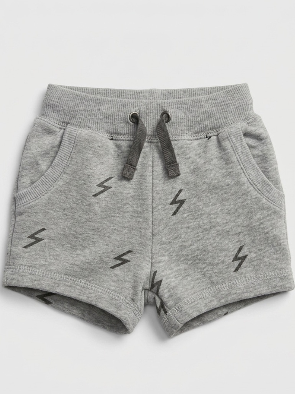 Hanna Andersson Grey Lightning Bolt Lounge Sweat Shorts Boy Size 70 6 to 12M